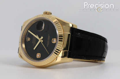 Rolex DateJust 36 Ref: 116138 🔥Rare Onyx Dial RSC Serviced on Feb 26 Full Set