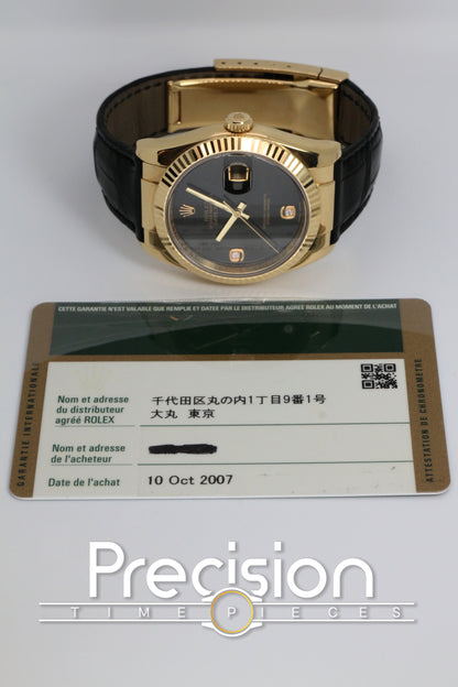 Rolex DateJust 36 Ref: 116138 🔥Rare Onyx Dial RSC Serviced on Feb 26 Full Set
