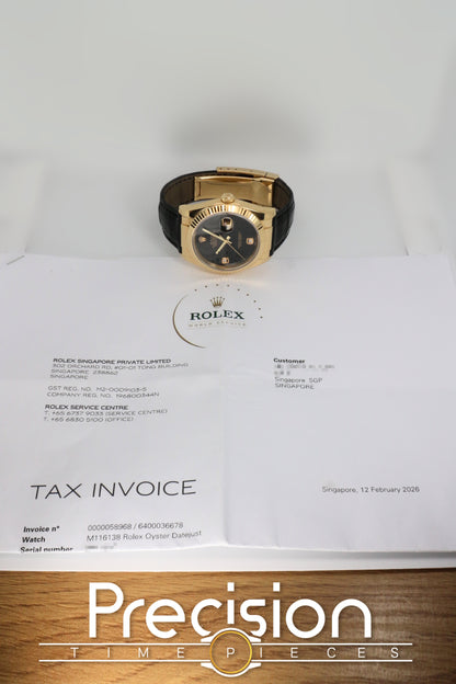 Rolex DateJust 36 Ref: 116138 🔥Rare Onyx Dial RSC Serviced on Feb 26 Full Set