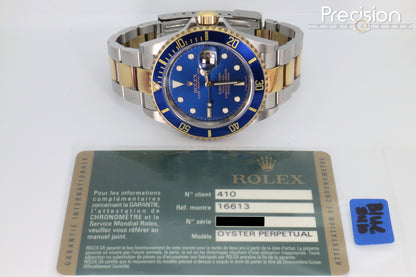 Rolex Submariner Ref: 16613 40mm Two-Tone Blue Sub