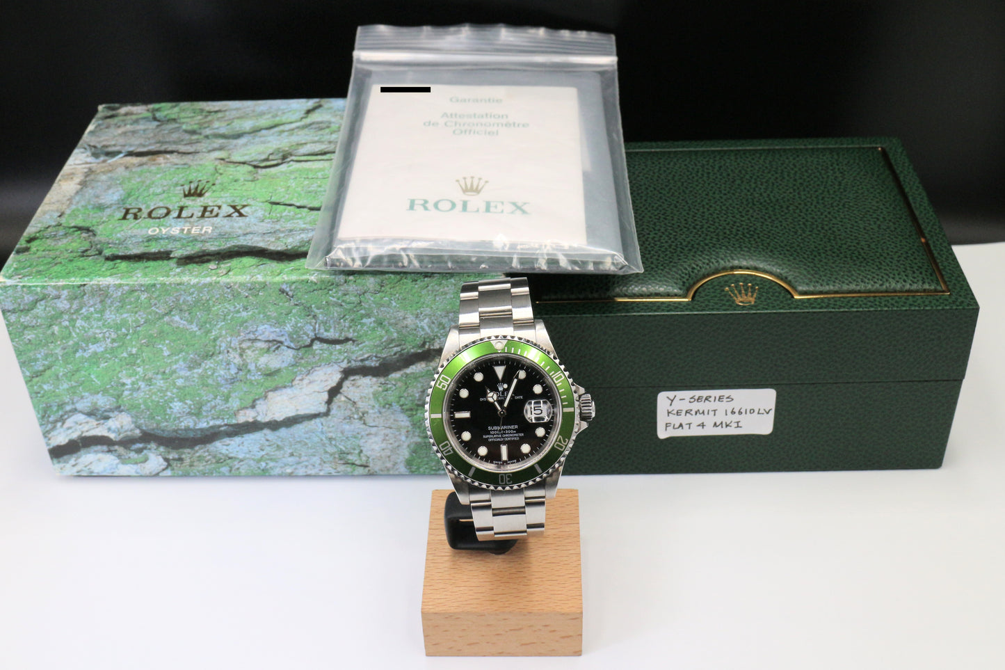 Rolex 16610LV Y-Series Submariner “Kermit” Full Set (Very Rare)