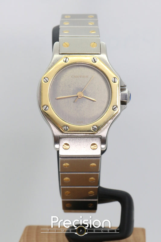 Cartier Santos Octagon Ref: 0907 Rare “Ghost Dial” Tropical 25mm Auto