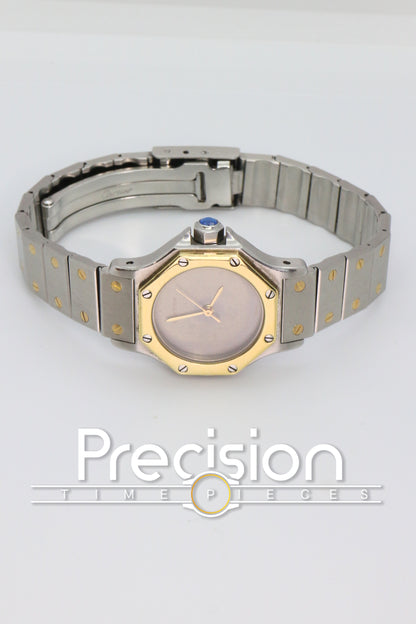 Cartier Santos Octagon Ref: 0907 Rare “Ghost Dial” Tropical 25mm Auto
