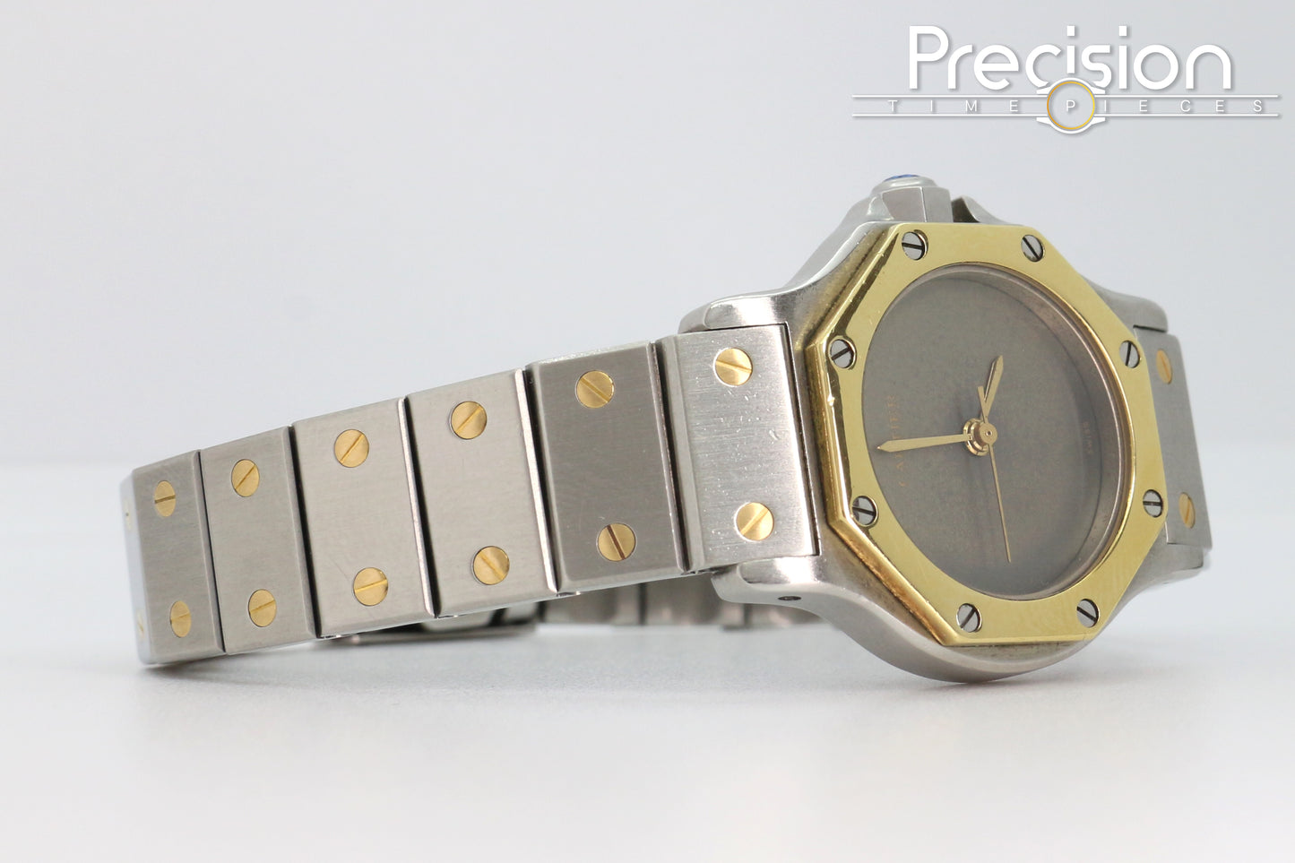 Cartier Santos Octagon Ref: 0907 Rare “Ghost Dial” Tropical 25mm Auto