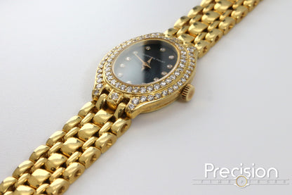 Audemars Piguet 18K Yellow Gold Factory Diamond Bezel & Dial