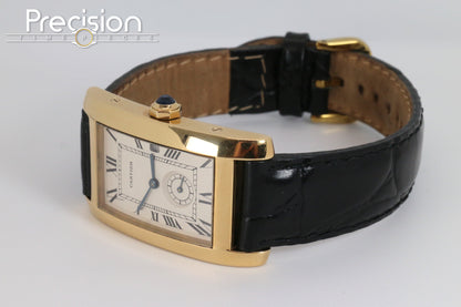 Cartier Tank Americaine Ref: 811905 18K Yellow Gold Quartz 24mm