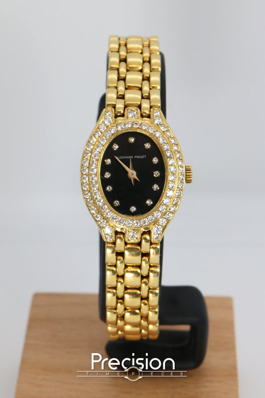 Audemars Piguet 18K Yellow Gold Factory Diamond Bezel & Dial