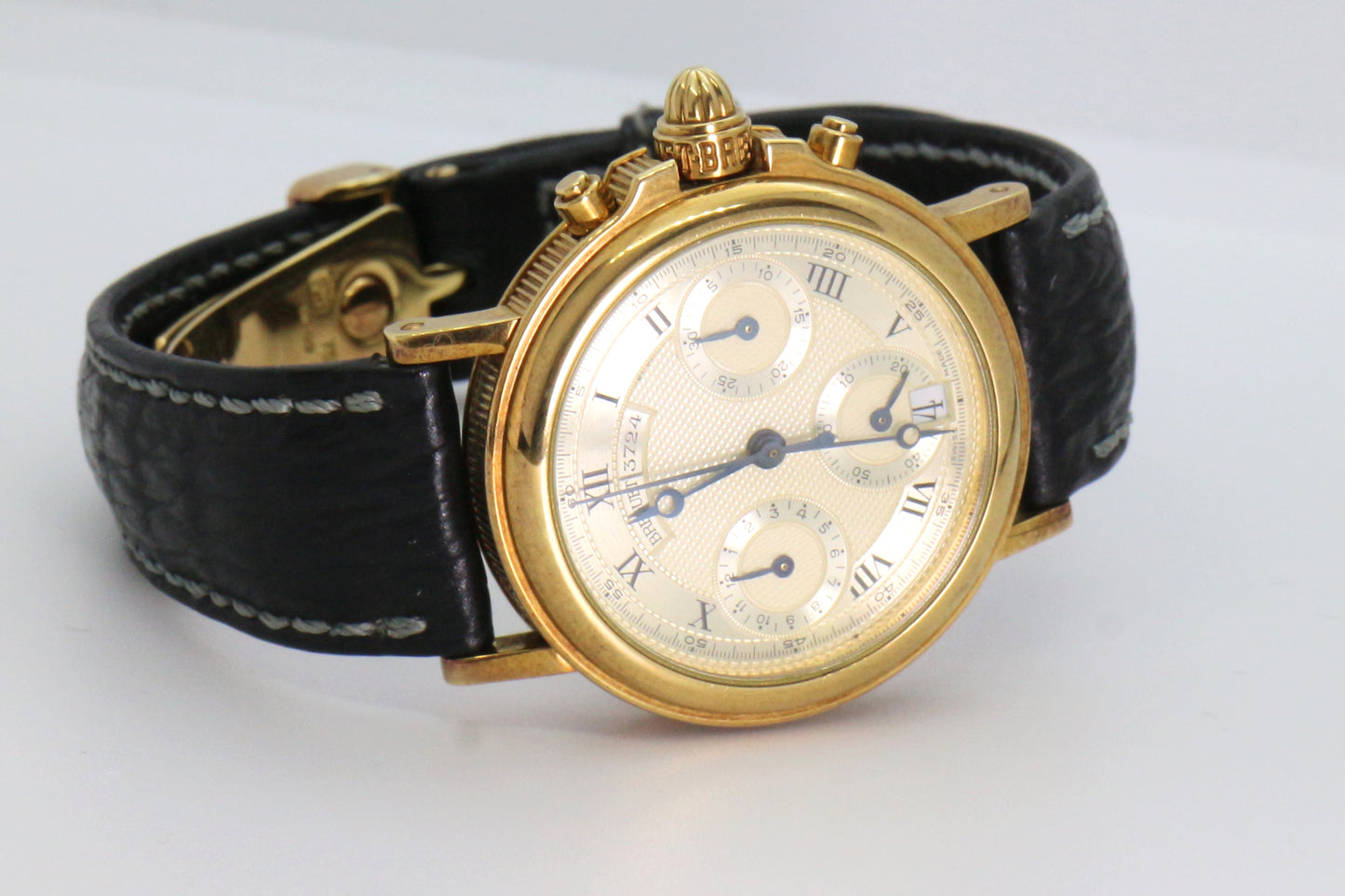 Breguet Ref: BA4460 Marine Midsize Chronograph 33mm 18K Yellow Gold Auto