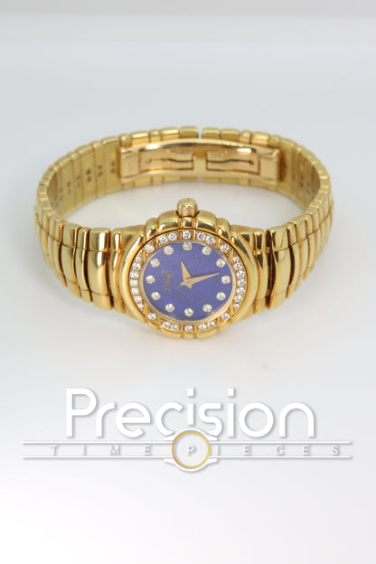 Piaget Tanagra Ref: 16033 M 401 D Quartz 33mm 18K Gold Lapis Dial