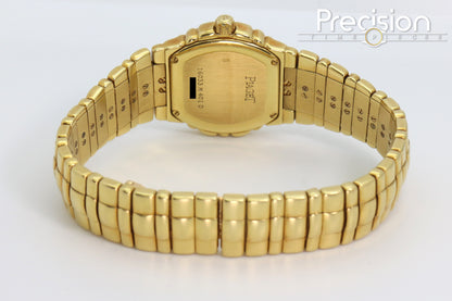 Piaget Tanagra Ref: 16033 M 401 D Quartz 33mm 18K Gold Lapis Dial