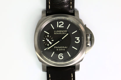 Panerai Ref: PAM 00564 Luminor Marina 8 Days Titanium Case Dark Chocolate Full Set