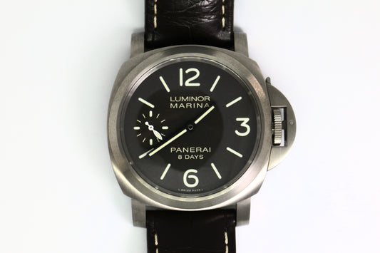 Panerai Ref: PAM 00564 Luminor Marina 8 Days Titanium Case Dark Chocolate Full Set