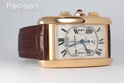 Cartier Tank Americaine XL Ref: 3072 Automatic 31mm 18K Yellow Gold