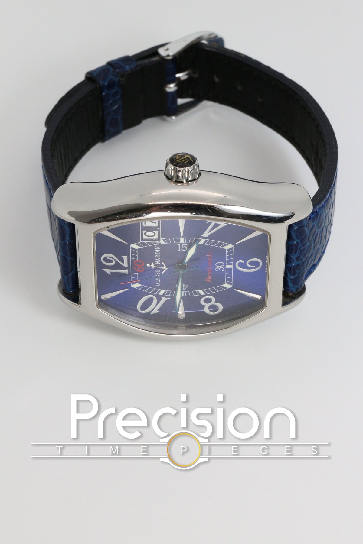 Ulysse Nardin Michelangelo Big Date Ref: 233-68 35mm Auto Sunburst Blue Dial