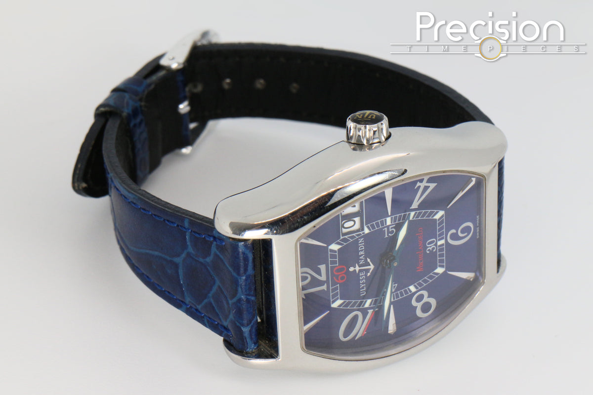 Ulysse Nardin Michelangelo Big Date Ref: 233-68 35mm Auto Sunburst Blue Dial