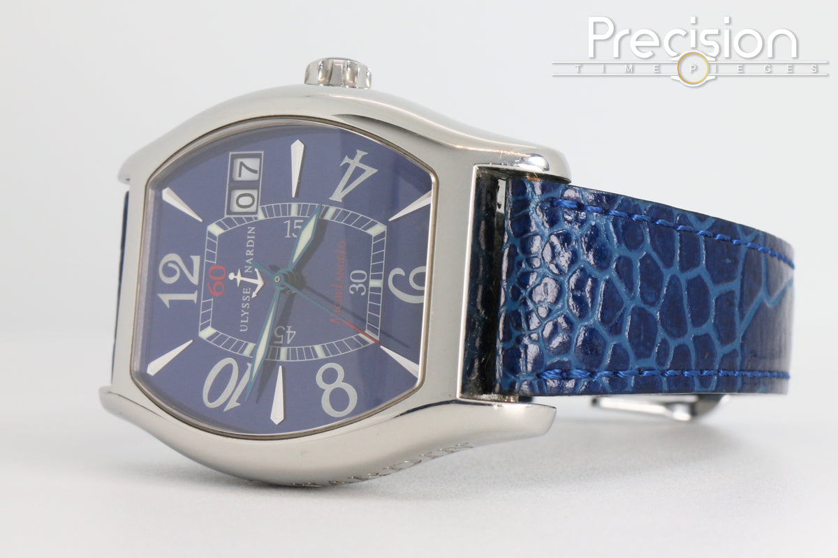 Ulysse Nardin Michelangelo Big Date Ref: 233-68 35mm Auto Sunburst Blue Dial