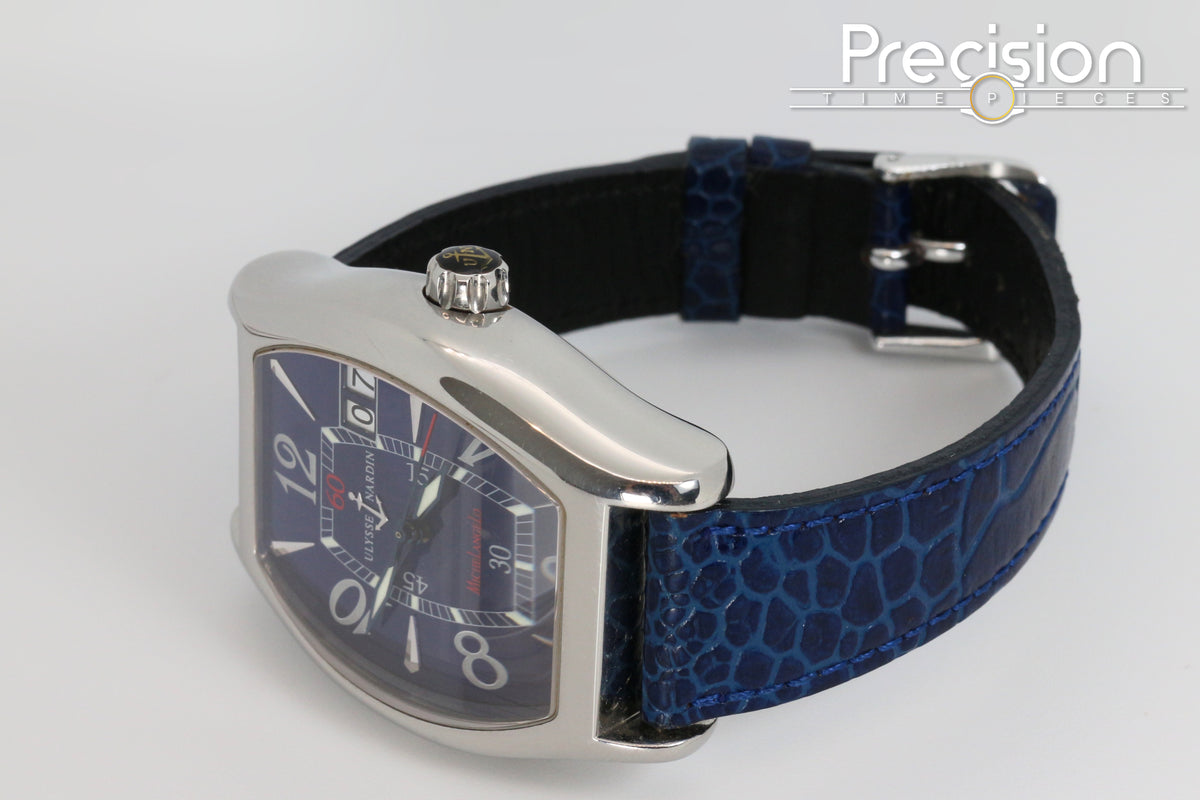 Ulysse Nardin Michelangelo Big Date Ref: 233-68 35mm Auto Sunburst Blue Dial