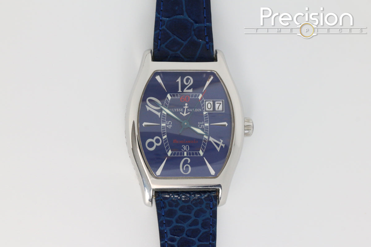 Ulysse Nardin Michelangelo Big Date Ref: 233-68 35mm Auto Sunburst Blue Dial