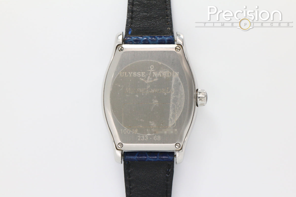 Ulysse Nardin Michelangelo Big Date Ref: 233-68 35mm Auto Sunburst Blue Dial