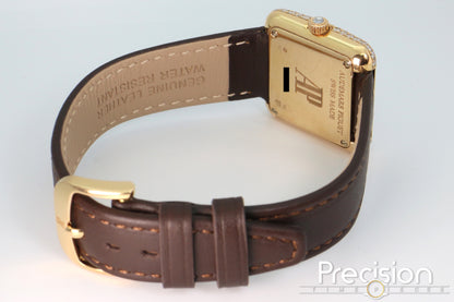Audemars Piguet 25mm Rose Gold Factory Set Double Row Diamond Bezel