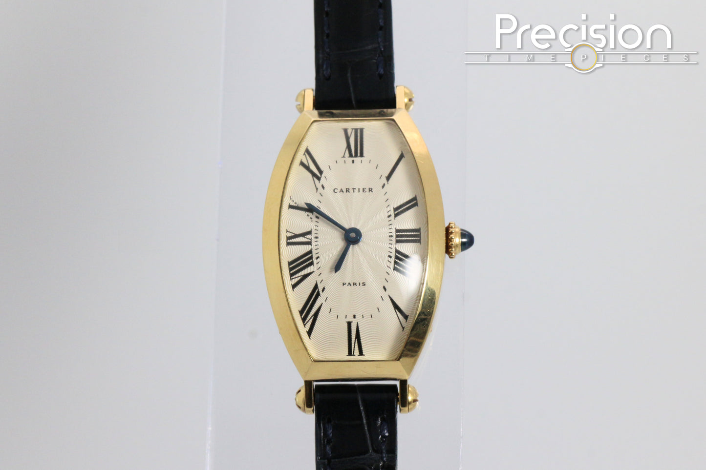 Cartier Tonneau Ref: 594-91 18K Yellow Gold Paris Dial 21x39mm Manual Wind