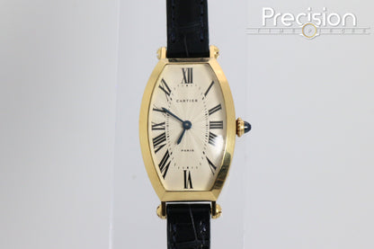 Cartier Tonneau Ref: 594-91 18K Yellow Gold Paris Dial 21x39mm Manual Wind