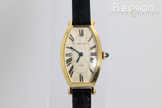 Cartier Tonneau Ref: 594-91 18K Yellow Gold Paris Dial 21x39mm Manual Wind