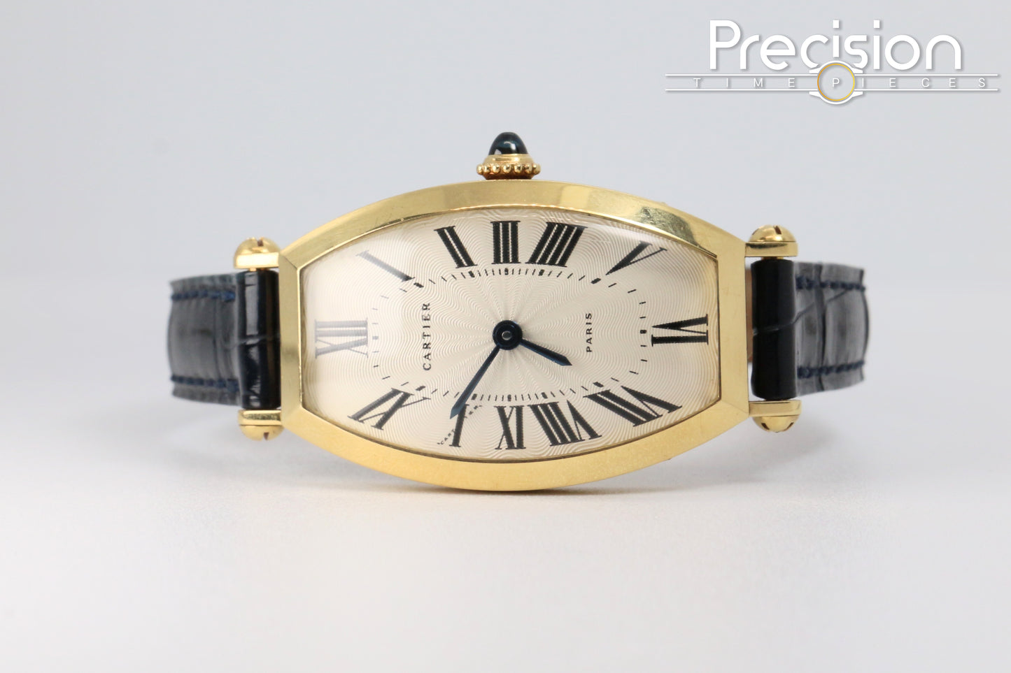Cartier Tonneau Ref: 594-91 18K Yellow Gold Paris Dial 21x39mm Manual Wind