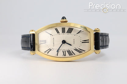 Cartier Tonneau Ref: 594-91 18K Yellow Gold Paris Dial 21x39mm Manual Wind