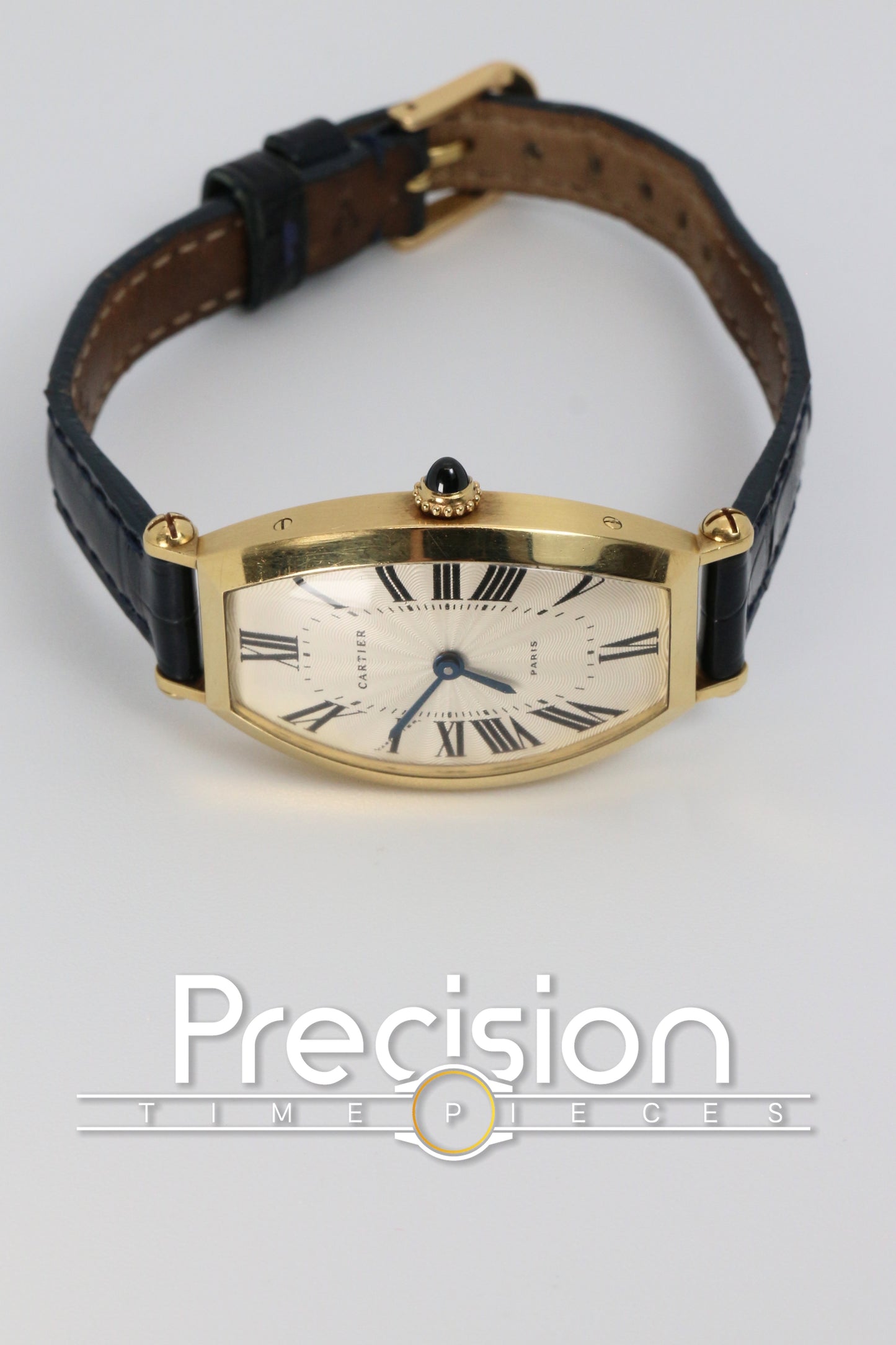 Cartier Tonneau Ref: 594-91 18K Yellow Gold Paris Dial 21x39mm Manual Wind