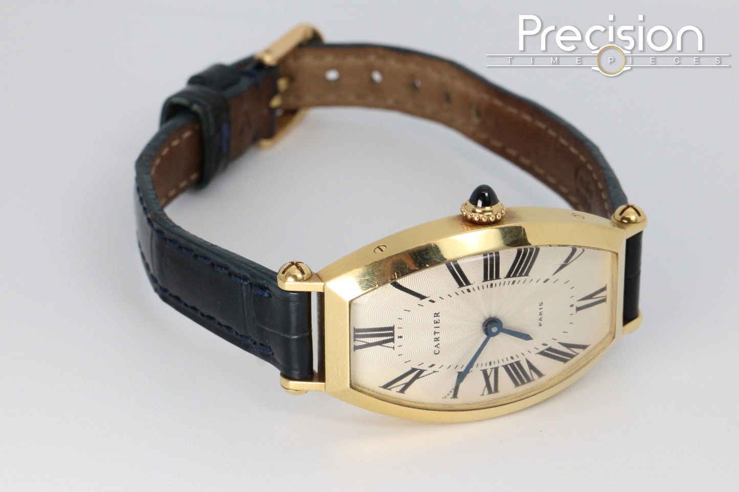 Cartier Tonneau Ref: 594-91 18K Yellow Gold Paris Dial 21x39mm Manual Wind