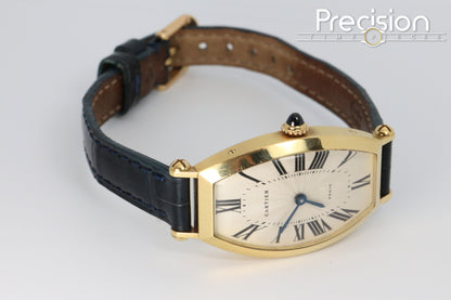 Cartier Tonneau Ref: 594-91 18K Yellow Gold Paris Dial 21x39mm Manual Wind