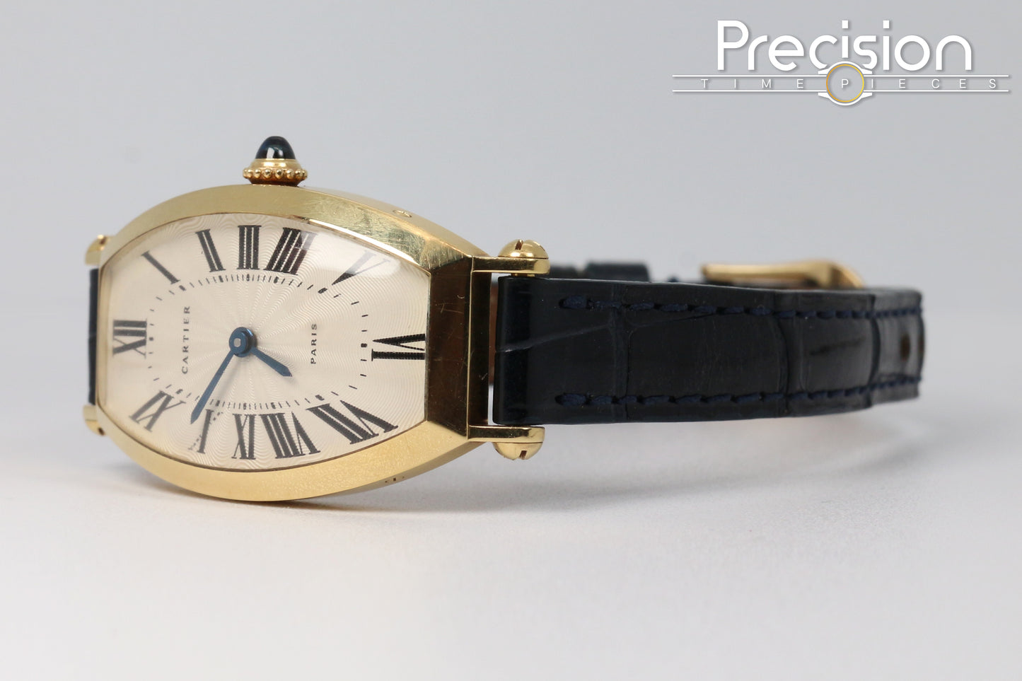 Cartier Tonneau Ref: 594-91 18K Yellow Gold Paris Dial 21x39mm Manual Wind