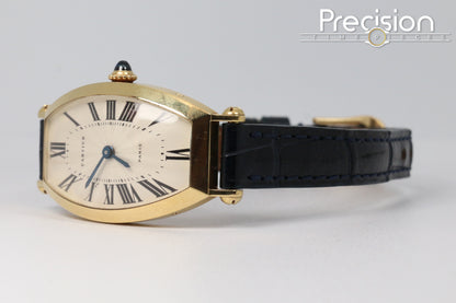 Cartier Tonneau Ref: 594-91 18K Yellow Gold Paris Dial 21x39mm Manual Wind