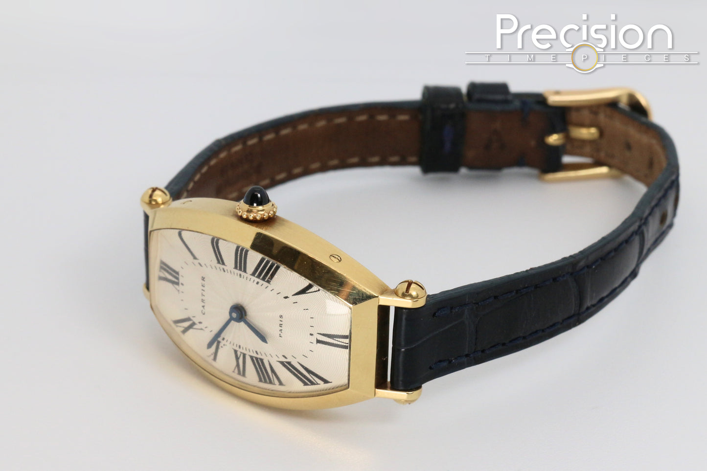 Cartier Tonneau Ref: 594-91 18K Yellow Gold Paris Dial 21x39mm Manual Wind