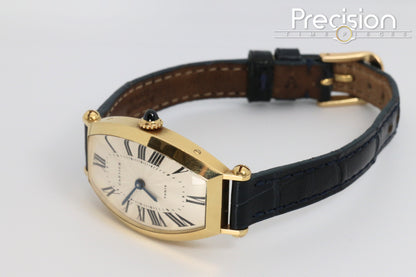 Cartier Tonneau Ref: 594-91 18K Yellow Gold Paris Dial 21x39mm Manual Wind