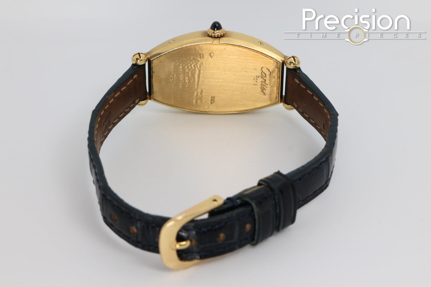 Cartier Tonneau Ref: 594-91 18K Yellow Gold Paris Dial 21x39mm Manual Wind