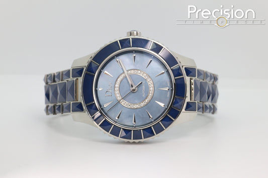 Dior Christal Ref: CD144517 Blue Mother of Pearl with Diamonds Dial 38mm
