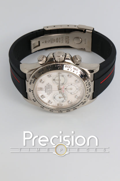 Rolex Zenith Daytona Ref: 16519 Ultra Rare MOP 8-pt Diamond Dial White Gold