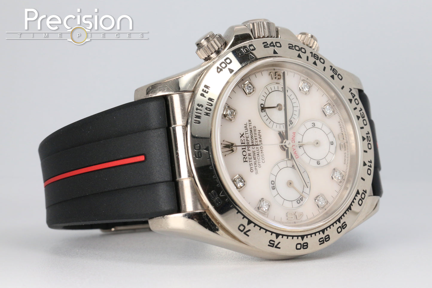 Rolex Zenith Daytona Ref: 16519 Ultra Rare MOP 8-pt Diamond Dial White Gold