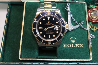 Rolex Ref: 16803 Rare Two-Tone Submariner Full Set