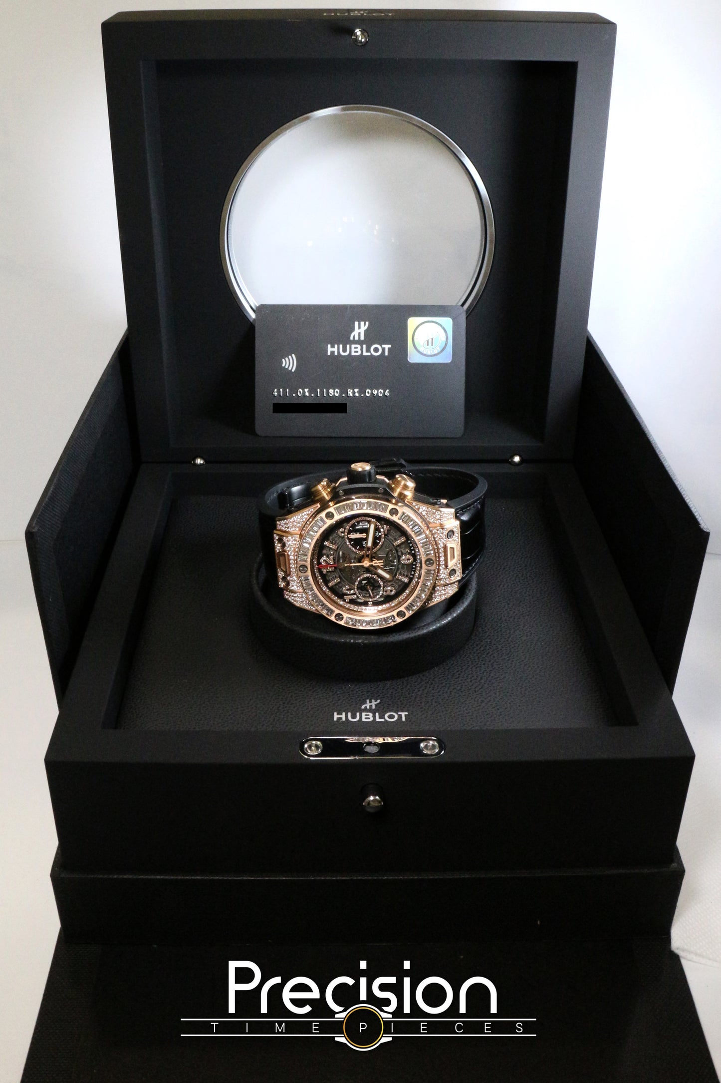 Hublot Big Bang Unico 45 King Gold 18K Rose Gold ŵ Baguette Diamonds Bezel