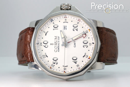 Corum Admiral's Cup GMT 44 White Dial Full Set