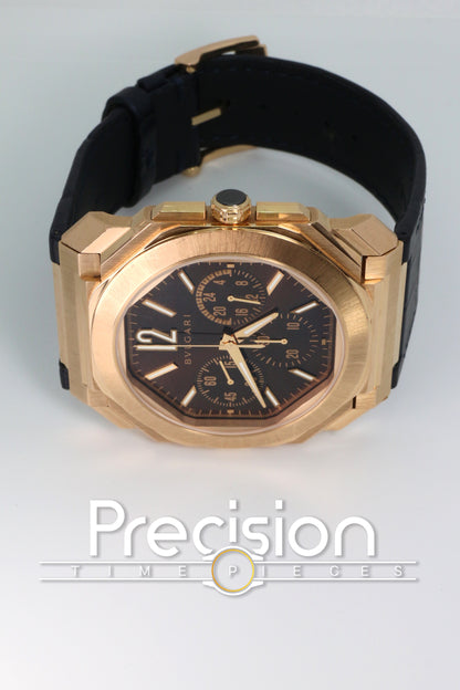 Bvlgari Octo Finissimo Chronograph GMT Ref: 103468 18K Rose Gold