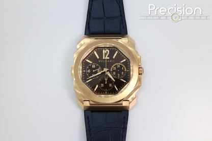 Bvlgari Octo Finissimo Chronograph GMT Ref: 103468 18K Rose Gold