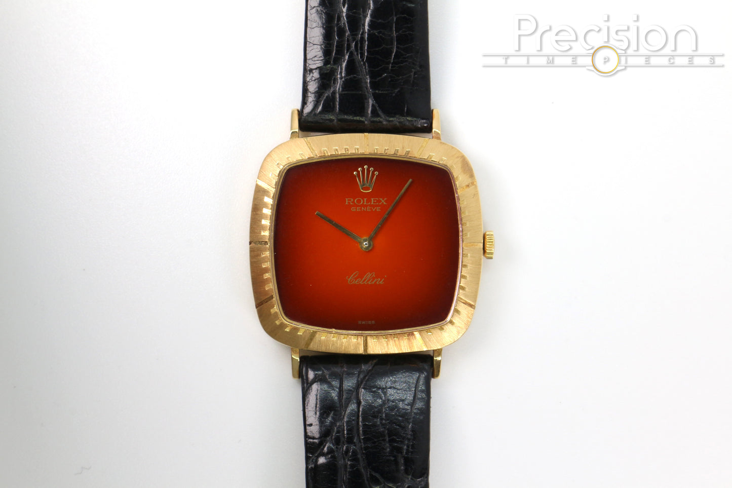 Rolex Cellini Ref: 4084 Red Vignette Dial 30mm TV-Shaped Case