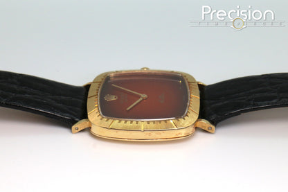 Rolex Cellini Ref: 4084 Red Vignette Dial 30mm TV-Shaped Case