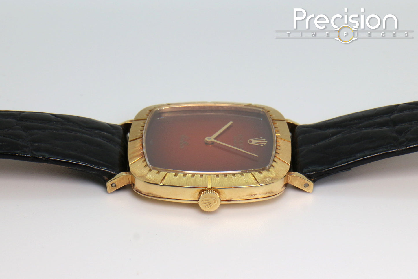 Rolex Cellini Ref: 4084 Red Vignette Dial 30mm TV-Shaped Case