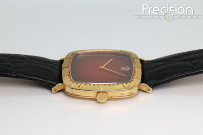 Rolex Cellini Ref: 4084 Red Vignette Dial 30mm TV-Shaped Case