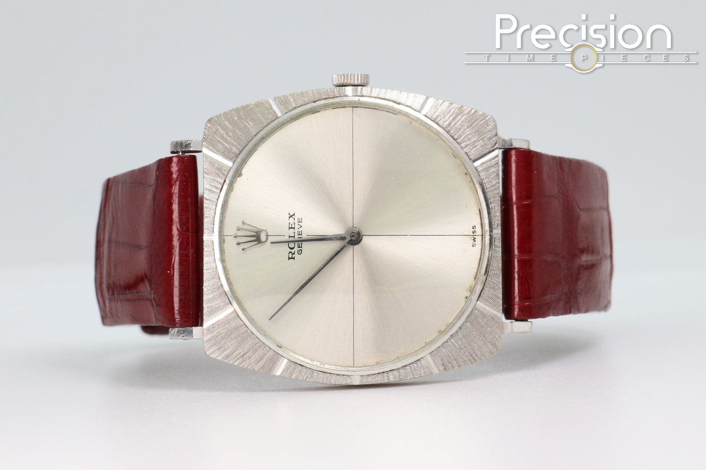 Rolex Cellini Ref: 3726 🔥Rare🔥Silver Crosshair Dial 29mm White Gold